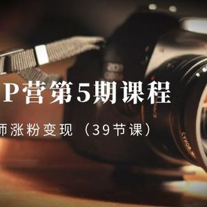 摄影师-IP营第5期课程，帮助摄影师涨粉变现（39节课）