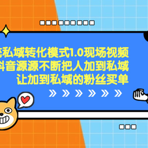 抖音-引流私域转化模式1.0现场视频，从抖音源源不断把人加到私域，让加…