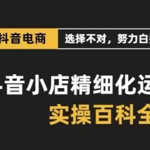 抖音小店 精细化运营-百科全书，保姆级运营实战讲解