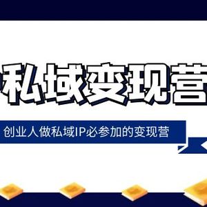 IP私域-变现营，创业人做私域IP必参加的变现营（22节课）