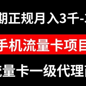 手机流量卡代理月入3000-3W长期正规项目