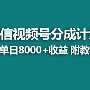 【蓝海项目】视频号分成计划，单天收益8000+，附玩法教程！