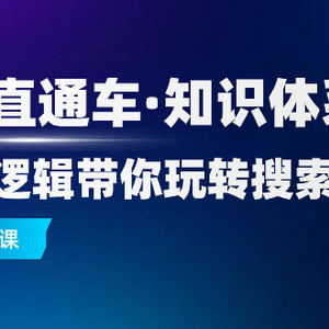 2023直通车·知识体系班：从底层逻辑带你玩转搜索流量（17节课）