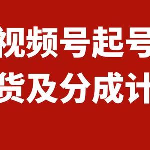 视频号快速起号，分成计划及带货，0-1起盘、运营、变现玩法，日入1000+