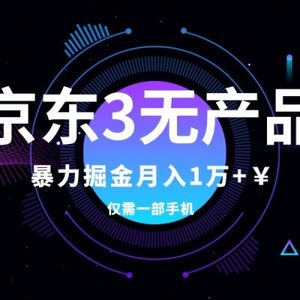 （7750期）京东3无产品维权，暴力掘金玩法，小白月入1w+（仅揭秘）