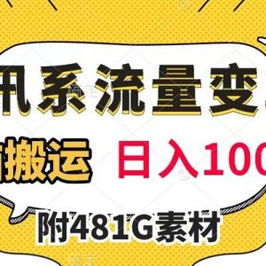 （7702期）腾讯系流量变现，有播放量就有收益，无脑搬运，日入1000+（附481G素材）