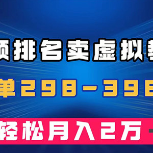 （7634期）通过视频排名卖虚拟产品U盘，一单298-398，轻松月入2w＋