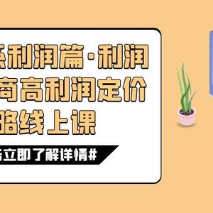 （7503期）8大体系利润篇·利润定准电商高利润定价策略线上课（16节）