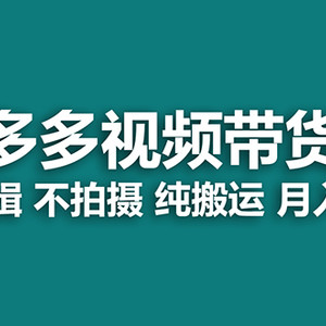 （7512期）【蓝海项目】多多视频带货，纯搬运一个月搞了5w佣金，小白也能操作【揭秘】