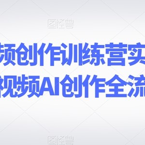 AI短视频创作训练营实操课，短视频AI创作全流程