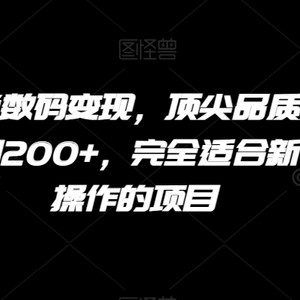 实操咸鱼数码变现，顶尖品质货源，一单利润200+，完全适合新手小白操作的项目【揭秘】