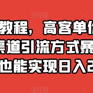 靠炒股教程，高客单价暴力变现，多渠道引流方式暴力涨粉，新手也能实现日入2000+【揭秘】