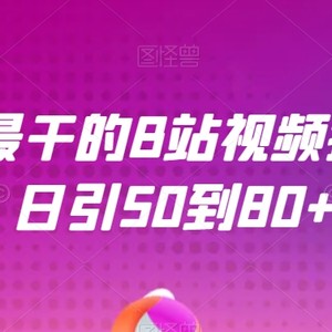 全网最干的B站视频独家引流，日引50到80+流量【揭秘】