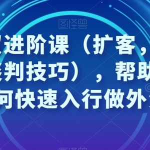 凤姐外贸进阶课（扩客，社媒，沟通，谈判技巧），帮助你了解如何快速入行做外贸