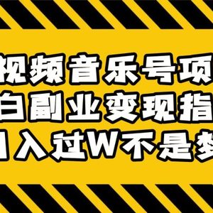 中视频音乐号项目：小白副业变现指南，月入过W不是梦。