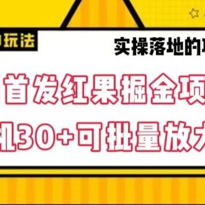 全网首发红果掘金项目，简单操作单机30＋可批量放大