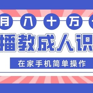 直播教成人识字，在家手机简单操作，月入10万