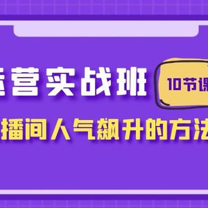 抖音运营实战班，掌握让直播间人气飙升的方法（10节课）