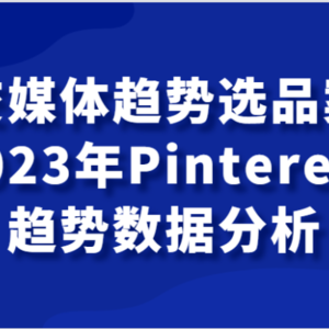 社交媒体趋势选品案例，2023年Pinterest趋势数据分析课