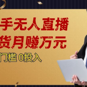 2023蓝海项目，快手无人直播，单号月入5000起步