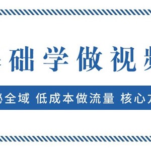 0基础学做视频号：揭秘全域 低成本做流量 核心方法 快速出爆款 轻松变现