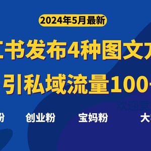 最新小红书发布这四种图文，日引私域流量100+不成问题，