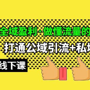 全域盈利·做懂流量的操盘手，打通公域引流+私域强变现，约9个小时线下课