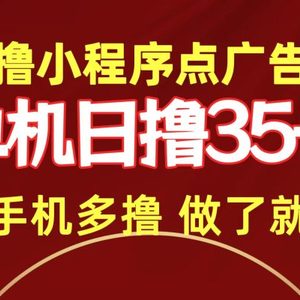 0撸小程序点广告   单机日撸35+ 多机器多撸 做了就一定有