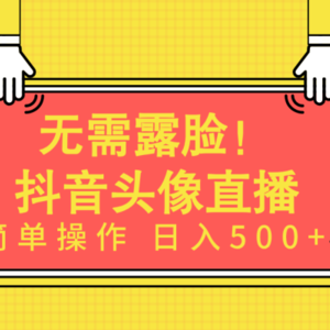 无需露脸！Ai头像直播项目，简单操作日入500+！