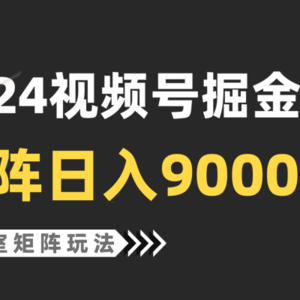 【蓝海项目】2024视频号自然流带货，工作室落地玩法，单个直播间日入9000+