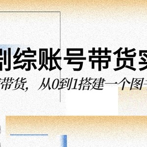 图书-剧综账号带货实战课，0基础极速带货，从0到1搭建一个图书剧综账号