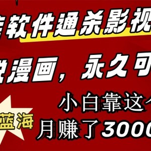 全能软件通杀影视app小说漫画，超级蓝海，小白靠这个月赚了30000+永久可玩