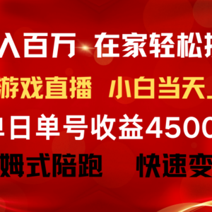 年入百万 普通人翻身项目 ，月收益15万+，不用露脸只说话直播找茬类小游…