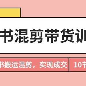 小红书混剪带货训练营，通过小红书搬运混剪，实现成交（10节课完结版）