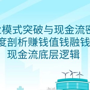 商业模式 突破与现金流密码，深度剖析赚钱值钱融钱的现金流底层逻辑-无水印