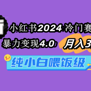 小红书2024冷门赛道 月入3万+ 暴力变现4.0 纯小白喂饭级