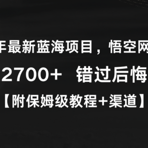 2024年最新蓝海项目，悟空网盘拉新，日入2700+错过后悔一年【附保姆级教…