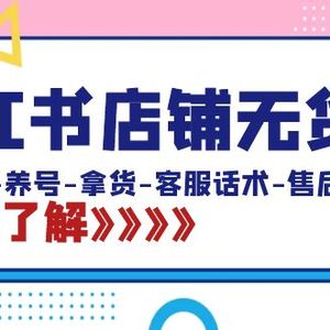 小红书店铺无货源：从对标-养号-拿货-客服话术-售后全流程（20节课）