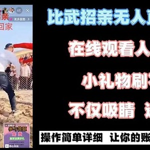 最近很火的无人直播“比武招亲”的一个玩法项目简单