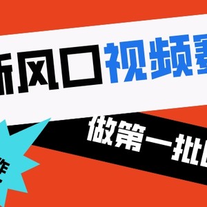 2024新风口视频赛道 做第一批吃螃蟹的人 10分钟一条原创视频 小白无脑操作1