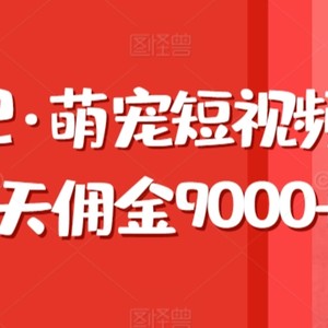 东哲日记·萌宠短视频带货，2天佣金9000+