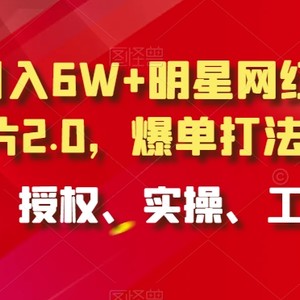 小白月入6W+明星网红IP切片2.0，爆单打法（介绍、授权、实操、工具箱）