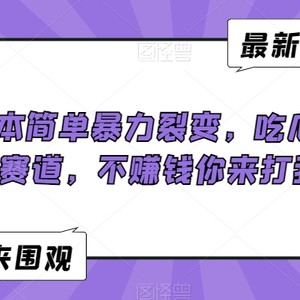 0成本简单暴力裂变，吃瓜付费赛道，不赚钱你来打我