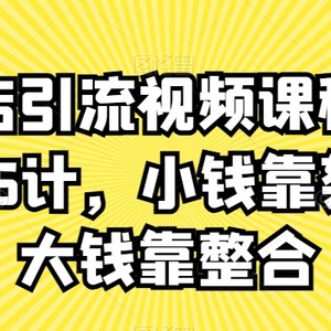 实体店引流视频课程，新引流36计，小钱靠努力，大钱靠整合