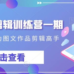 抖音图文剪辑训练营一期，0基础快速成为图文作品剪辑高手