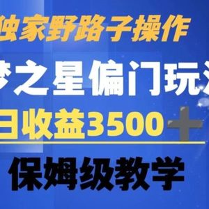 独家野路子玩法，无视机制，元梦之星偏门操作，单日收益3500+，保姆级教学