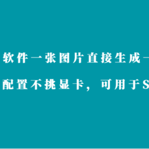 利用AI软件只需一张图片直接生成一套写真，不吃配置不挑显卡，可用于S变现