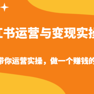 小红书运营与变现实操课-手把手带你运营实操，做一个赚钱的红薯号