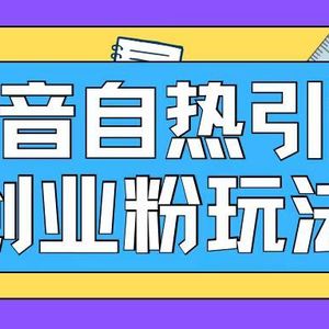 抖音引流创业粉自热玩法日引200+精准粉