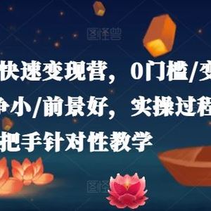 小说推广快速变现营，0门槛/变现快/竞争小/前景好，实操过程手把手针对性教学